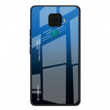 MG Gradient Glass műanyag tok Huawei Mate 30 Lite, fekete-kék tok és táska