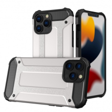MG Hybrid Armor műanyag tok iPhone 13 Pro Max, ezüst tok és táska