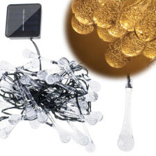 MG Icicle napelemes lánc 30 LED 6.5m, meleg fehér kültéri világítás