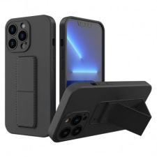 MG Kickstand szilikon tok iPhone 13 mini, fekete tok és táska