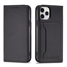 MG Magnet bőr könyvtok iPhone 12 Pro Max, fekete tok és táska