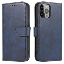 MG Magnet bőr könyvtok iPhone 13 Pro, kék tok és táska