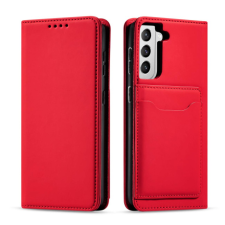 MG Magnet bőr könyvtok Samsung Galaxy S22 Plus, piros tok és táska