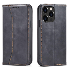 MG Magnet Fancy bőr könyvtok iPhone 13 Pro Max, fekete tok és táska