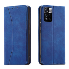 MG Magnet Fancy bőr könyvtok Xiaomi Redmi Note 11, kék tok és táska
