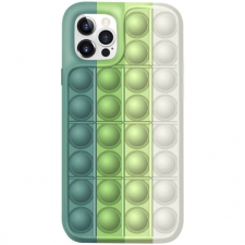 MG Pop It szilikon tok iPhone 12 Pro Max, zöld/fehér tok és táska