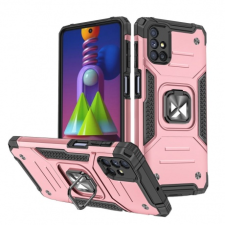 MG Ring Armor műanyag tok Samsung Galaxy M51, rózsaszín tok és táska
