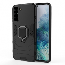 MG Ring Armor műanyag tok Samsung Galaxy S22 Plus, fekete tok és táska