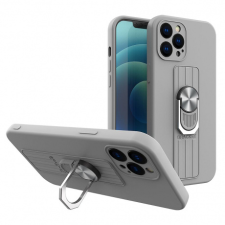 MG Ring szilikon tok iPhone 12 Pro, ezüst tok és táska