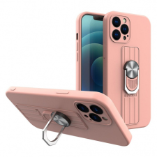 MG Ring szilikon tok iPhone 12 Pro, rózsaszín tok és táska
