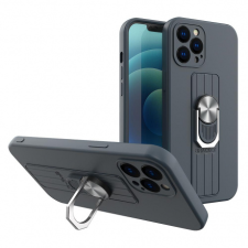MG Ring szilikon tok iPhone 13 Pro, sötétkék tok és táska