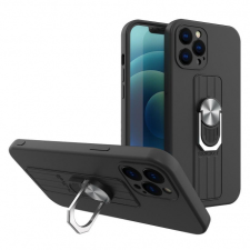 MG Ring szilikon tok Samsung Galaxy A73, fekete tok és táska