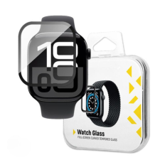 MG Watch Full Glue 2x üvegfólia Apple Watch 10 42mm, fekete okosóra kellék