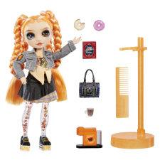 MGA Entertainment Rainbow High Sparkle &amp; Shine Fashion Dolls- Clementine (Orange) baba