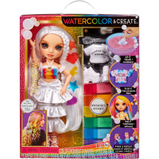MGA Entertainment Rainbow High Vízfestékkell díszíthető DIY Divatbaba Barna szemekkel (507598-EUC) baba