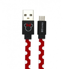 MH Protect USB kábel Disney - Minnie USB - MicroUSB adatkábel 1m piros pöttyös kábel és adapter