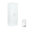 Miami gardróbszekrény 80x205 cm fehér-fehér