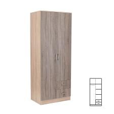  Miami gardróbszekrény 80x205 cm yorki tölgy-sonoma tölgy bútor