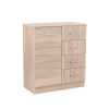  Miami komód 1 ajtós 4 fiókos 80x92 cm sonoma tölgy-sonoma tölgy