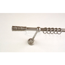  Miami nikkel-matt 1 rudas fém karnis szett - 200 cm karnis, függönyrúd