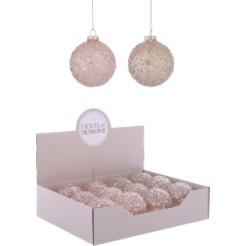 MICA House of Season gömbdísz 8 cm rózsaszín karácsonyfadísz