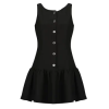 MICHAEL KORS MICHAEL Michael Kors Rövid ruhák BTN FNT DROP WAIST MINI Fekete EU S