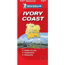 MICHELIN 747. Elefántcsontpart térkép, Ivory Coast térkép Michelin 1:800 000 térkép