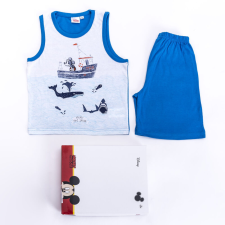  Mickey egér kisfiú pamut pizsama - ujjatlan pizsama - nyári együttes - középkék - 116 gyerek ruha szett