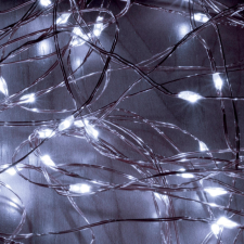 Micro LED-es fényfüzér-köteg, 10 füzér / 20 LED, hidegfehér, kültéri kivitel kültéri izzósor