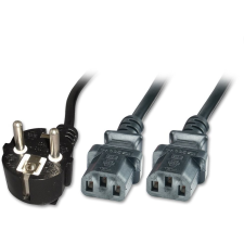 Microconnect Y hálózati PC tápkábel 2X C13 3m (PE011330) kábel és adapter