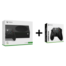 Microsoft Xbox Series S 1TB játékkonzol szénfekete + Xbox Series X/S Carbon Black vezeték nélküli kontroller (Xbox Series S 1TB BK + Carbon Black cont) konzol
