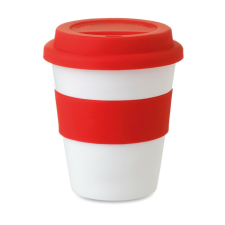 Midocean PP pohár szilikon fedél 350 ml bögrék, csészék