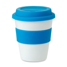 Midocean PP pohár szilikon fedél 350 ml bögrék, csészék