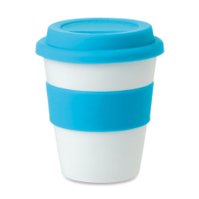 Midocean PP pohár szilikon fedél 350 ml bögrék, csészék