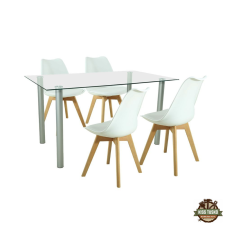  Midori 4+1 étkező garnitúra fehér bútor