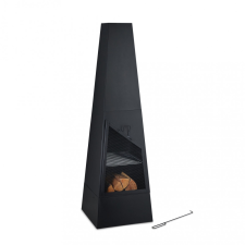  Mike piramis kerti kandalló grill funkcióval fekete 149x44,5x44,5 cm 10036925 kályha, kandalló