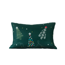  Mikroszálas párnahuzat CHRISTMAS DRIFT 50x70 cm, zöld lakástextília