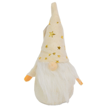 Mikulás babzsák figura textil krém M13,5cm dekorációs kellék