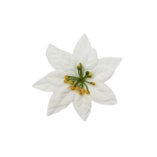  Mikulásvirág fej fehér 12cm karácsonyi dekoráció