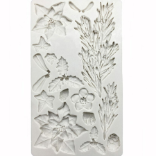  Mikulásvirág fondant forma, szilikon, 11,6×20,2 cm sütés és főzés