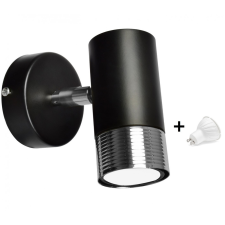 MILAGRO DANI fekete / ezüst fali lámpa (MLP6229) 1xGU10 + ajándék LED izzó világítás