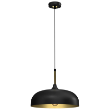 MILAGRO Fekete/arany függőlámpa Milagro Lincoln Black 35cm (MLP8030) 1xE27 világítás