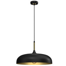MILAGRO Fekete/arany függőlámpa Milagro Lincoln Black 45cm (MLP7898) 1xE27 világítás