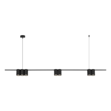 MILAGRO Fekete függőlámpa spotlámpa Milagro Genesis Black Line (ML0370) 7xGU10 világítás