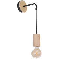 MILAGRO Ipari stílusú fali lámpa fém + fa MiLAGRO LINES 1x E27 világítás