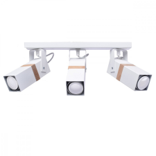 MILAGRO Mennyezeti lámpa skandináv stílusú loft fehér MiLAGRO VIDAR 3x GU10 Fém + fa világítás