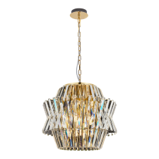 MILAGRO Prémium fém-kristály függőlámpa arany Milagro Crown Gold (ML0401) 12xE14 világítás