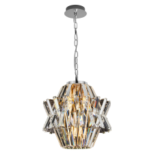 MILAGRO Prémium fém-kristály függőlámpa króm Milagro Crown Chrome (ML0400) 4xE14 világítás