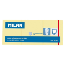  Milan öntapadós jegyzettömb sárga színben 40x50mm 85301 jegyzettömb