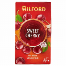 Milford Tee Austria Gesellschaft m.b.H. Milford Sweet Cherry cseresznye ízű gyümölcstea 20 filter 40 g gyógytea